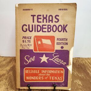 Vintage Book, “Texas Guidebook" 4th Edition 1962 - The Wonders of Texas